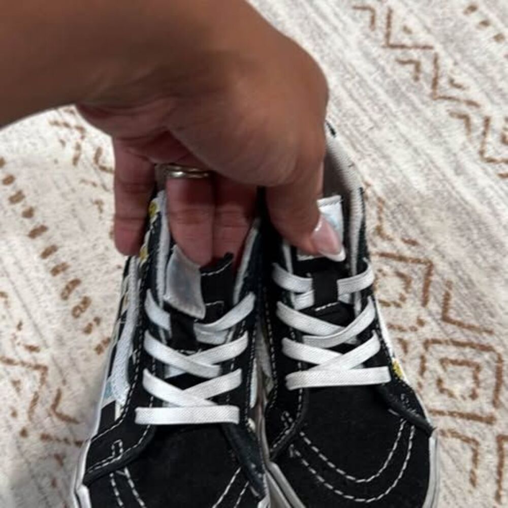 Vans Toddler Sk8-Hi Zip Peace & Love Checkerboard Shoes